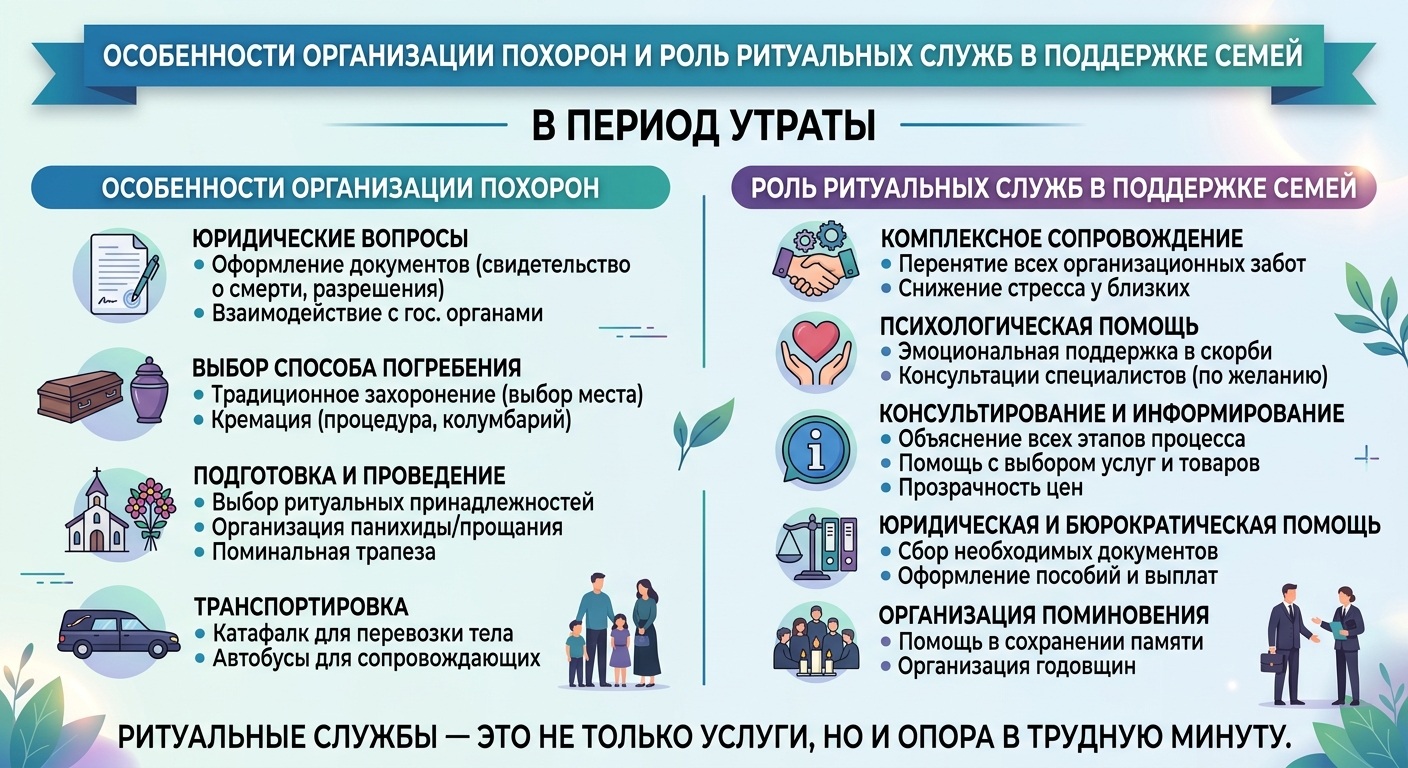 Особенности организации похорон и роль ритуальных служб в поддержке семей в период утраты