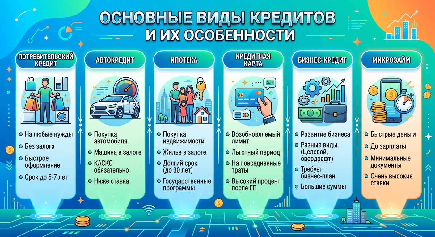 Основные виды кредитов и их особенности